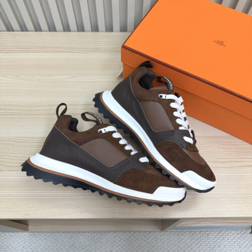Hermes Brown Men’s Sneakers Shoes - Image 6