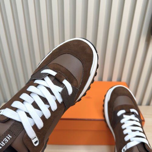 Hermes Brown Men’s Sneakers Shoes - Image 5