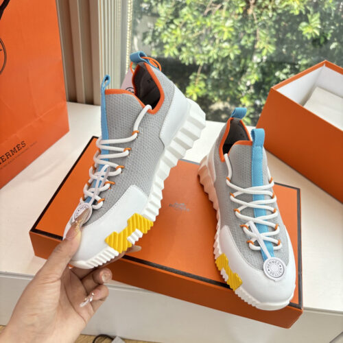 Hermes Lift Slip-On bouncing Gray Men’s Women’s Shoes - Image 6