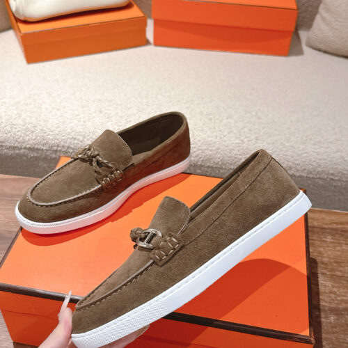 Hermes Lgnacio Men's Women's Brown Casual Shoes - Image 8