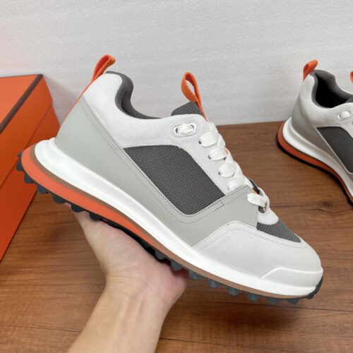Hermes Le Sneakers White/Gray Men’s Shoes - Image 7