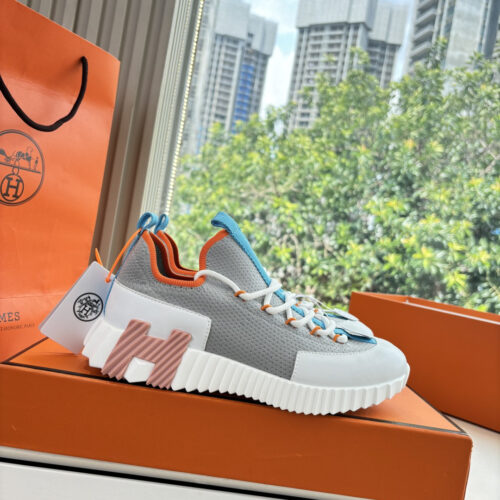 Hermes Lift Slip-On bouncing Gray Men’s Women’s Shoes - Image 4