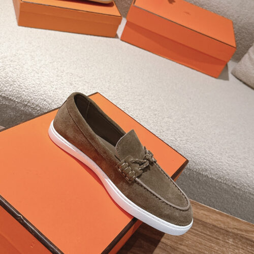 Hermes Lgnacio Men's Women's Brown Casual Shoes - Image 7