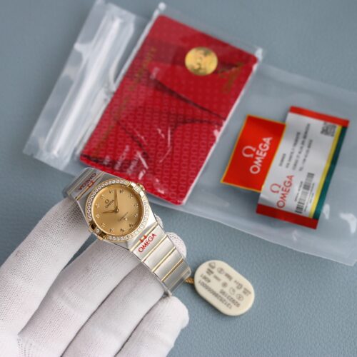 Omega 28mm yellow gold dial women's quartz watch 131.25.28.60.58.001 - Image 5