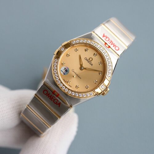 Omega 28mm yellow gold dial women's quartz watch 131.25.28.60.58.001 - Image 4