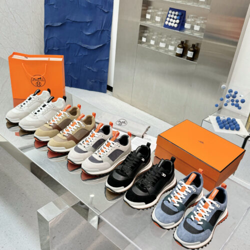 Hermes  Men's Sneakers Shoes - Image 3